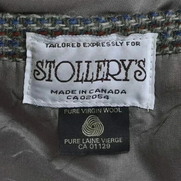 Vintage Harris Tweed Wool Menswear Oversized Blazer Jacket Boyfriend Brown - Picture 10 of 15